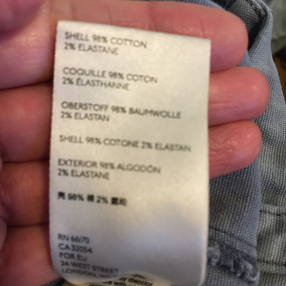 Anthropologie Light Blue Gray Cargo Pants size 28 - Picture 9 of 12